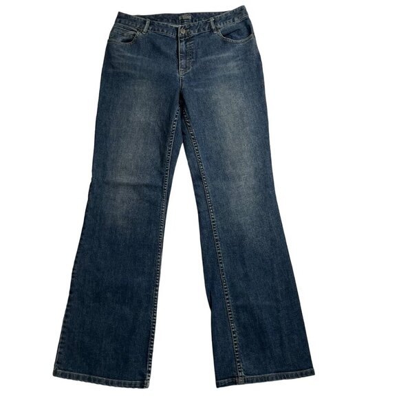 J Jill Straight Leg Jeans 5 Pocket Medium Wash Blue Size 8 - Picture 1 of 11